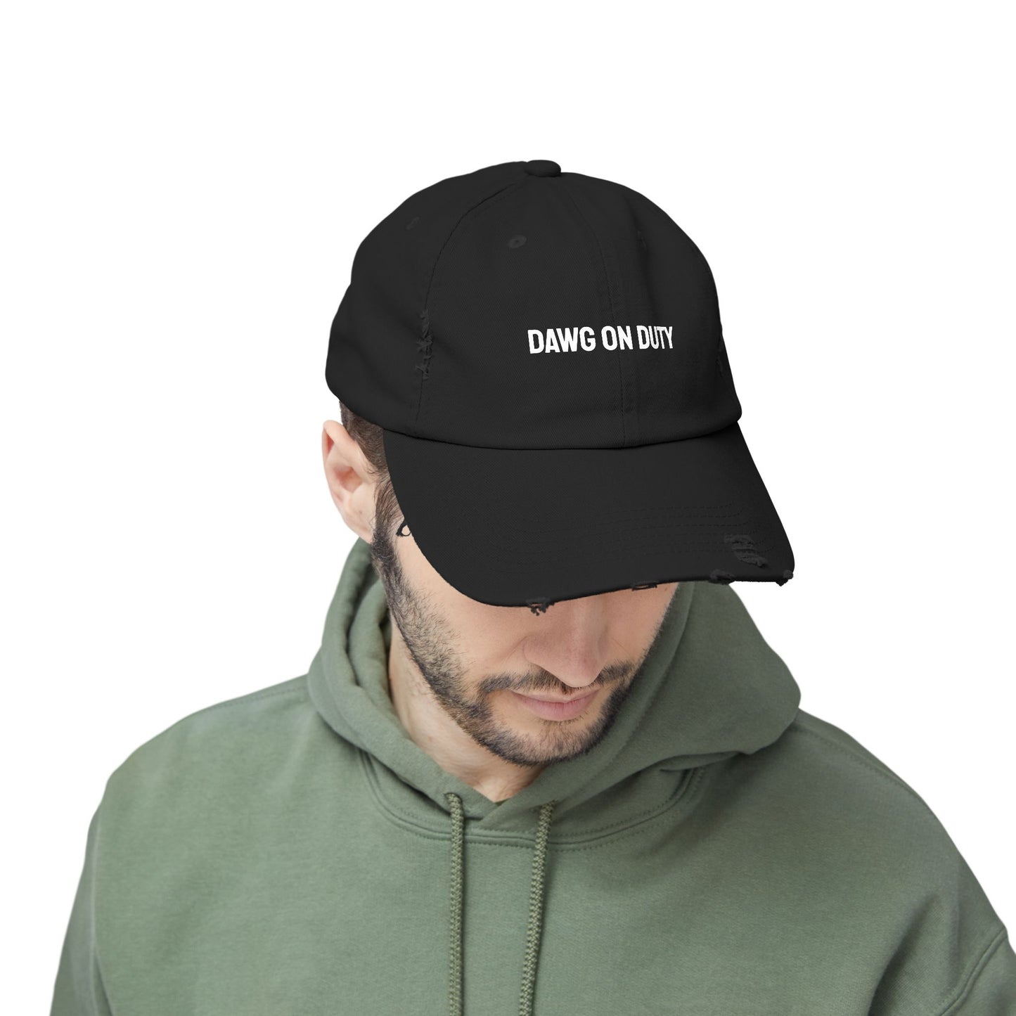 DAWG ON DUTY - Distressed Dad Hat